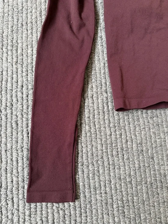 Free People, Intimately FP, long sleeve cropped stretch top, Maroon, Size M/L - Picture 4 of 5